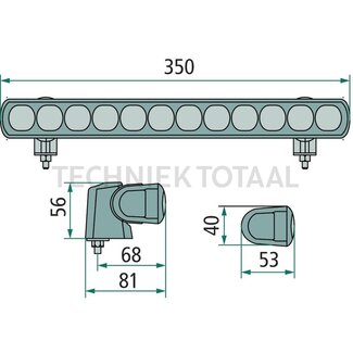 HELLA Werklamp lichtbalk LED 350 x 40 x 81 mm, 1500 lm, keurmerk E24 0008