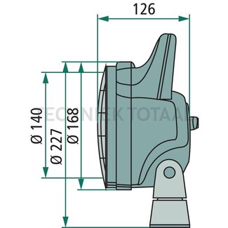 HELLA Arbeitsscheinwerfer Breitstrahler Matador H3 12 / 24 V, Ø 168 x 126 mm