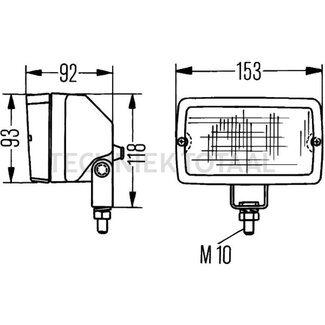 HELLA Work lamp spotlight Master H3 12 / 24 V, 55 W, 153 x 93 x 92 mm