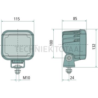HELLA Werklamp LED Ultra Beam 115 x 132 x 85 mm, 2000 lm, 12 / 24 V