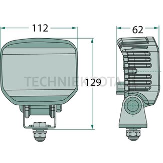 HELLA LED work lights Power Beam 1500 flood beam 1500 lm, 22 W