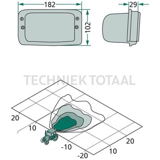 HELLA Work lamp flood beam Double Beam H3 12 / 24 V, built-in, Fendt