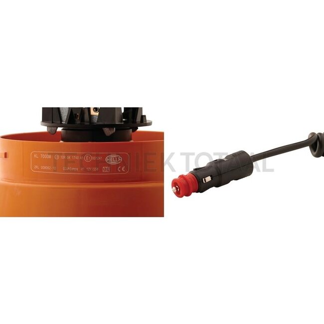 HELLA Zwaailamp oranje H1 KL 7000, 12 V, Ø 157 mm, magneet | 2RL 008 062-101