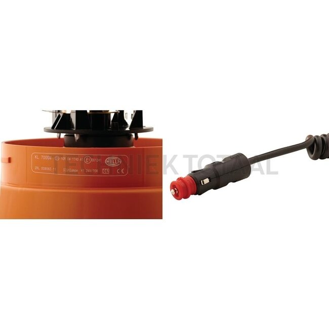 HELLA Zwaailamp H1 oranje 24 V, 70 W, Ø 157 mm, magneet, KL 7000 | 2RL 008 062-111