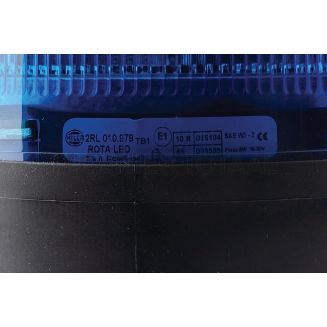 HELLA Zwaailamp KL Rota LED blauw, Ø 135 mm, opsteekpen | 2RL 010 979-111