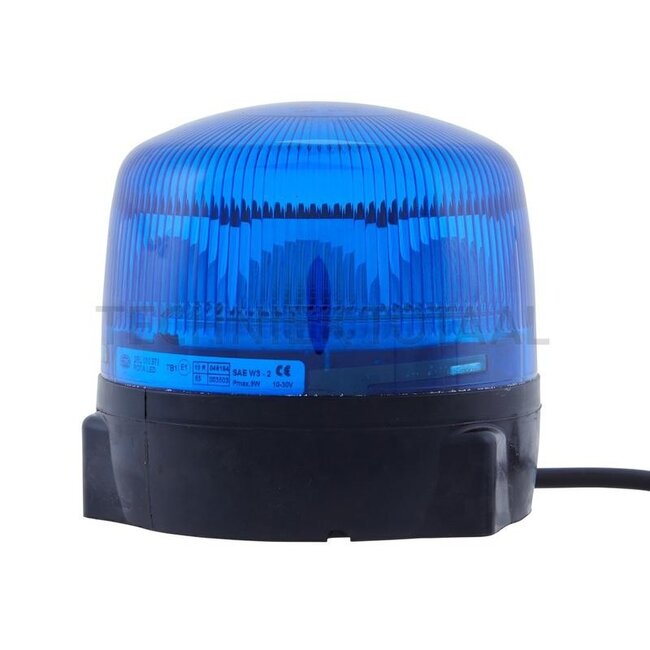 HELLA Zwaailamp KL Rota LED blauw, Ø 132 mm, magneet, spiraalkabel | 2RL 010 979-121