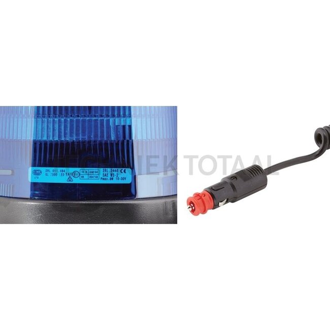 HELLA Zwaailamp blauw LED KL 7000, 12 / 24 V, Ø 165 mm, magneet | 2RL 011 484-121