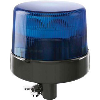 HELLA Flashing lamp KL 7000 LED blue 12 / 24 V, Ø 155 mm, flexible pipe socket
