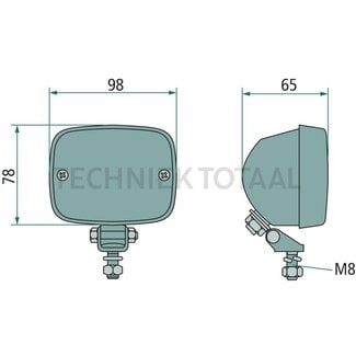 HELLA Rückfahrscheinwerfer ZR 100 12 / 24 V, 98 x 78 x 65 mm, Lampe P21W