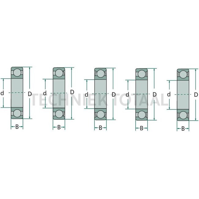 FAG Kugellager 6007, 35 x 62 x 14 mm, Gelenkwelle Fendt Farmer, Favorit | X605505611000, 016717449003002