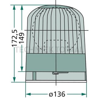 HELLA Rundumleuchte gelb H1 KL Junior, 24 V, Ø 136 mm, Magnet