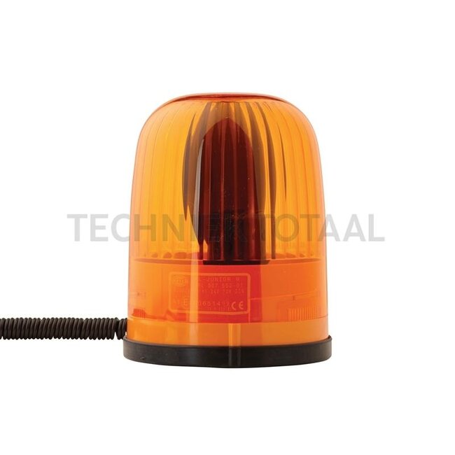 HELLA Rotating beacon, yellow H1 KL Junior, 24 V, Ø 136 mm, magnet | 2RL 007 552-011