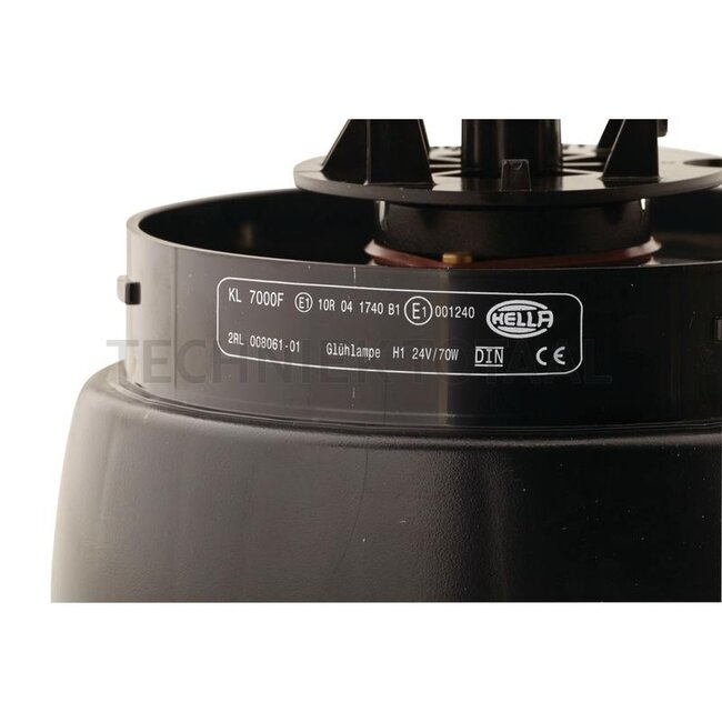 HELLA Zwaailamp KL 7000 halogeen blauw 24 V, Ø 155 mm, aanbouw | 2RL 008 061-011