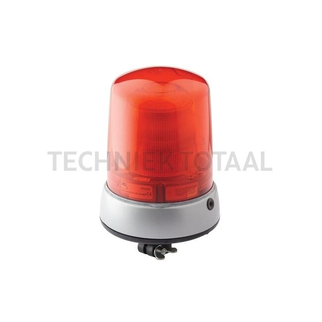 HELLA Blitzleuchte KLX 7000 rot xenon 24 V, Ø 155 mm, flexible Rohrstutzen | 2RL 008 183-211