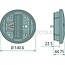 HELLA Rear light Ø 140,6 x 44,75 mm, 12 / 24 V | 2SD 344 100-001