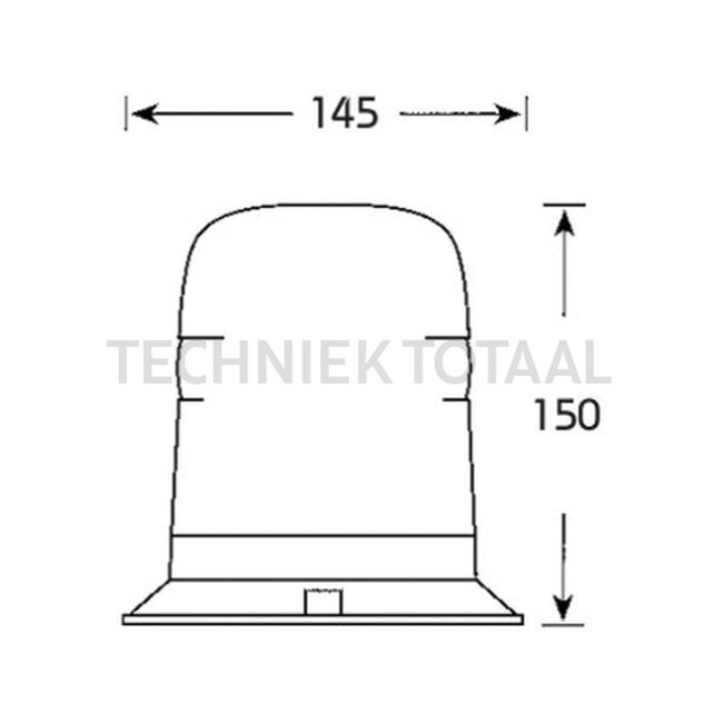 PROPLAST Xenon zwaailamp dubbele flits blauw, Ø 145 mm, 12 / 24 V, aanbouw | 40565211