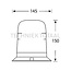 PROPLAST Xenon zwaailamp dubbele flits blauw, Ø 145 mm, 12 / 24 V, aanbouw | 40565211