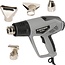 GRANIT Heteluchtpistool 1200 / 1600 W, 230 V, 300 - 600 °C, met LCD-scherm