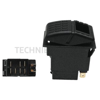 GRANIT Tuimelschakelaar twee circuits inbouw dashboard
