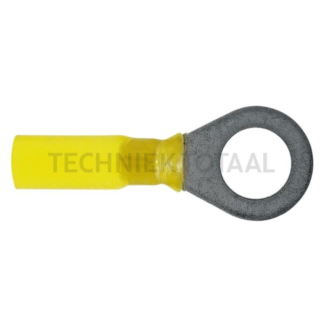 Ringconnector 3 - 6 mm², Auge-Ø 4 mm, gelb - 25 Stück