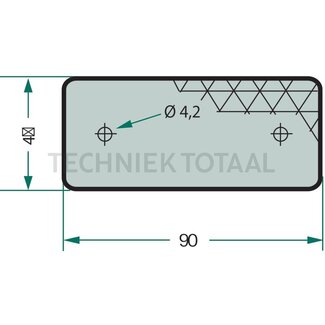 GRANIT Rückstrahler rot rund Ø 98 mm, geschraubt