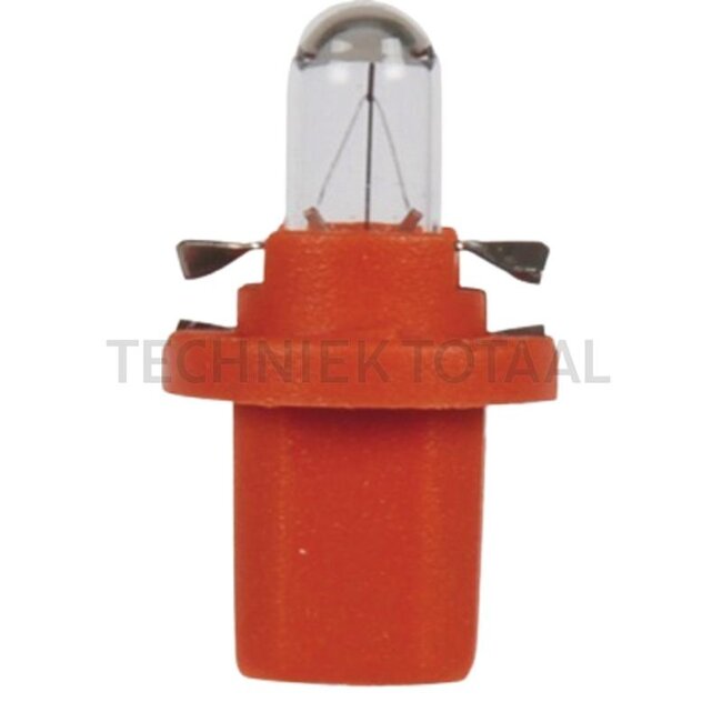 GRANIT Kunststof sokkellamp 12 V, 1 W, sokkel BAX10d, oranje, Ø 12,57 mm