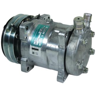 SANDEN Klimakompressor 12 V, Riemenscheibe Ø 132 mm, 2 Nuten New Holland