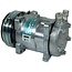 SANDEN Klimakompressor 12 V, Riemenscheibe Ø 132 mm, 2 Nuten New Holland | D45080062, SD5H14-6664, 86508521, AG518204