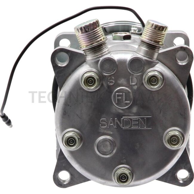 SANDEN Klimakompressor 12 V, Riemenscheibe Ø 132 mm, 2 Nuten New Holland | D45080062, SD5H14-6664, 86508521, AG518204