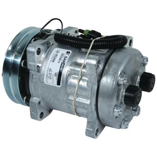 SANDEN Aircocompressor 12 V, poelie Ø 132 mm, 2 groeven, EM, SP 20