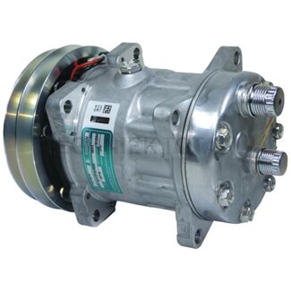 SANDEN Aircon compressor SD7H15 12 V, pulley Ø 148 mm, 2 grooves