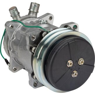 SANDEN Aircocompressor 24 V, poelie Ø 132 mm, 2 groeven, R 134a, SP 10
