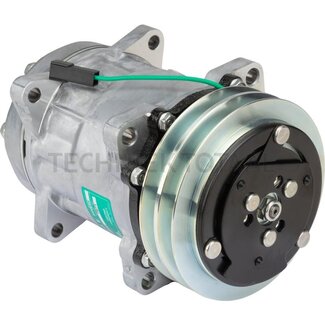 SANDEN Aircocompressor 24 V, poelie Ø 132 mm, 2 groeven, R 134a, SP 20