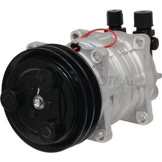 GRANIT Aircocompressor 12 V, R 134a, poelie-Ø 135 mm, 2 groeven