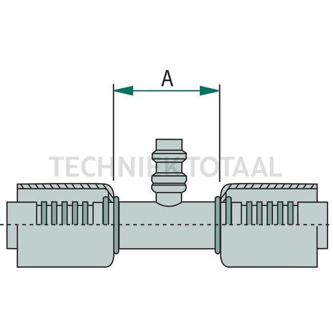 WAECO Slangverbinder met service-ventiel Gr.6 (5/16") - DN8, 38 mm | 8881400017