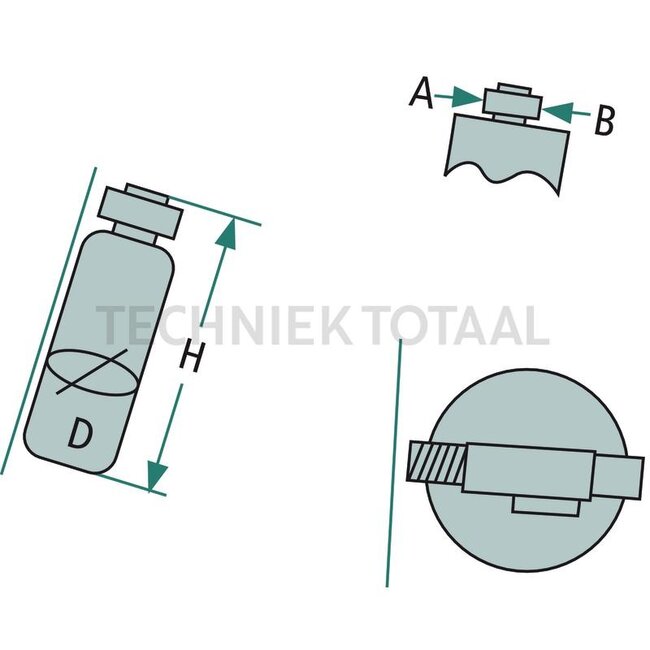 AKS-Dasis Filterdroger airco 197 mm, Ø 76 mm, O-ring 5/8 - 18UNF | 800020N