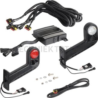 GRANIT Breedtelichtenset LED 12 / 24 V, 194 x 204 mm, 8 LED's