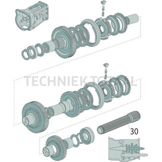 GRANIT Tandwiel transmissie Massey Ferguson 362 - 4370