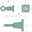 Walterscheid Zugöse Pick-Up Hitch Ø 50 mm, 268 mm, Flansch 110 x 100 mm, 4-Loch | 8005146