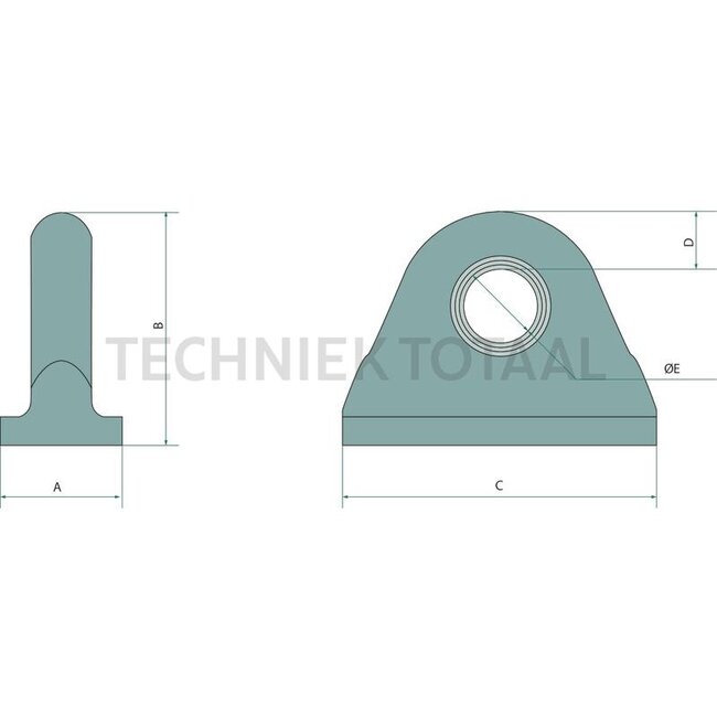 Walterscheid Zugöse Pick-Up Hitch Ø 50 mm, 165 mm, Ring nicht verdrehbar | 8004930