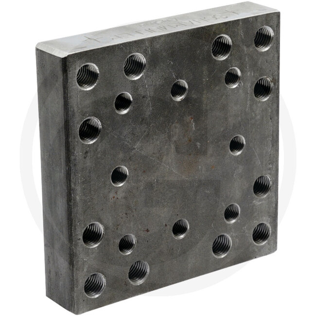 Scharmüller Aanlasplaat 200 x 200 x 40 mm, M16 / M20, 110 x 100 / 160 x 160 mm | 00.645.17.0