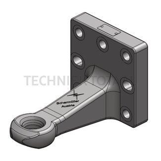 Scharmüller Trekoog flens Ø 40 mm, 102,4 kN, 145 x 145 mm, standaard