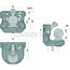 Scharmüller Kugelkupplung Kugel 80, 140 x 80 mm, M20, 4 Löcher, Schwenkbereich 40°