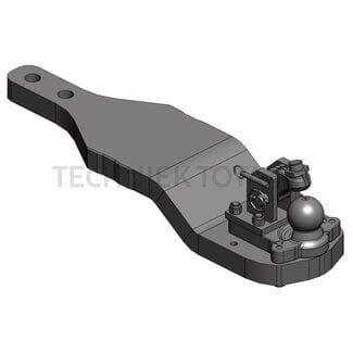 Scharmüller Tragplatten K80® Kugel 80, 933 x 258 x 50 mm, 3 ton, Claas Grau