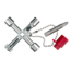 Gedore RED Schakelkastsleutel met 6 profielen: vierkant 6 en 8 mm, driehoek 7 mm, dubbelbaard 6, PH 2, SL 7 - R01700008