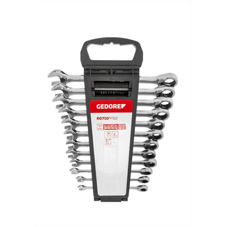 Gedore RED Ratcheting combination wrench set 8-19 mm 12-piece