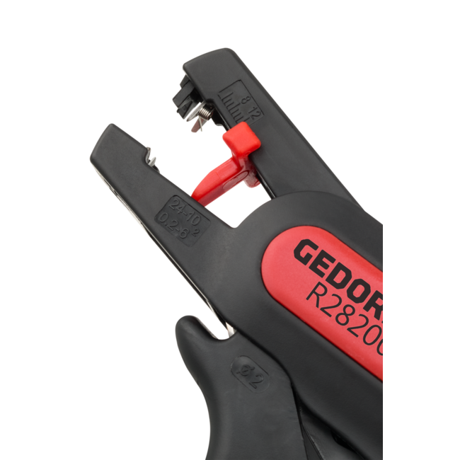 Gedore RED Automatische striptang 0,2-6,0 mm² (AWG 24-10), 192 mm, lengteaanslag 5-12 mm, draadknipper tot 2 mm - R28200185