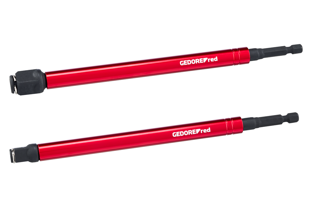 Gedore RED Bithouderset met sneldraaibus 200 mm, 2-delig, magnetisch, voor 1/4" bits en 3/8" en 1/2" doppen - R47112002, foto 2 van 3