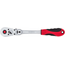 Gedore RED Gelenk-Umschaltknarre 1/2" 290 mm, 72 Zähne, Rückschwenkwinkel 5°, Druckknopfentriegelung, 2K-Griff - R60120027