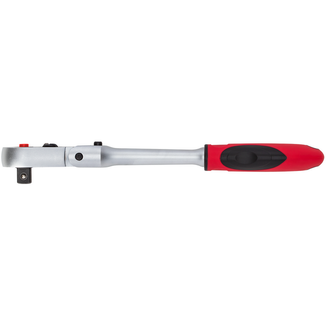 Gedore RED Gelenk-Umschaltknarre 1/2" 290 mm, 72 Zähne, Rückschwenkwinkel 5°, Druckknopfentriegelung, 2K-Griff - R60120027